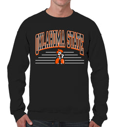Oklahoma State Cowboys NCAA Adult Unisex Overtime Classics Crewneck Fleece Sweatshirt - Black