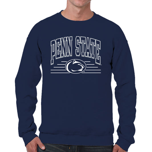 Penn State Nittany Lions NCAA Adult Unisex Overtime Classics Crewneck Fleece Sweatshirt - Navy