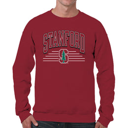 Stanford Cardinal NCAA Adult Unisex Overtime Classics Crewneck Fleece Sweatshirt - Cardinal