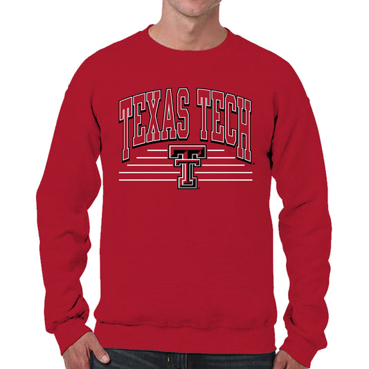 Texas Tech Red Raiders NCAA Adult Unisex Overtime Classics Crewneck Fleece Sweatshirt - Red