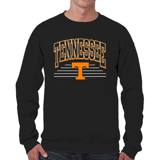 Tennessee Volunteers NCAA Adult Unisex Overtime Classics Crewneck Fleece Sweatshirt - Black