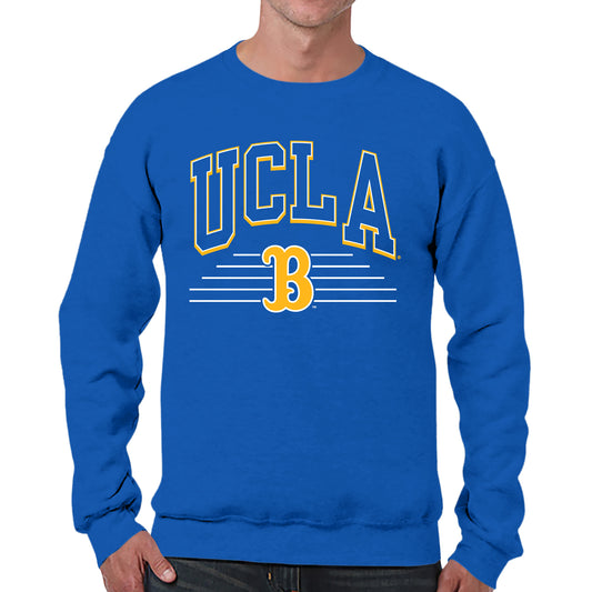 UCLA Bruins NCAA Adult Unisex Overtime Classics Crewneck Fleece Sweatshirt - Blue