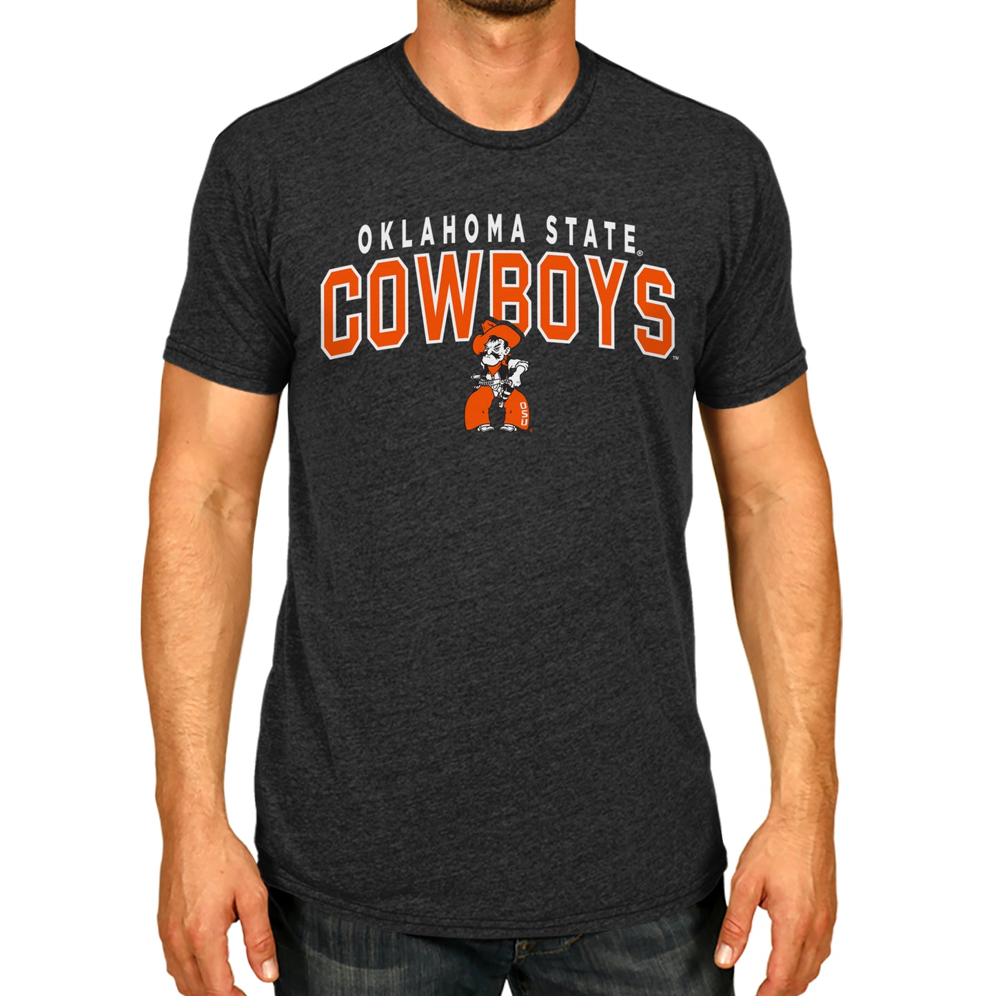 Oklahoma State Cowboys NCAA Adult Unisex Starting Fresh T-Shirt - Black Heather