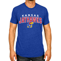 Kansas Jayhawks NCAA Adult Unisex Starting Fresh T-Shirt - Royal Heather