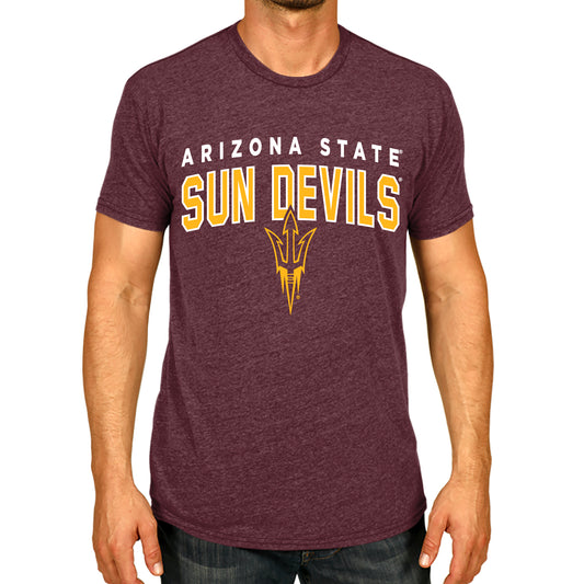Arizona State Sun Devils NCAA Adult Unisex Starting Fresh T-Shirt - Maroon Heather