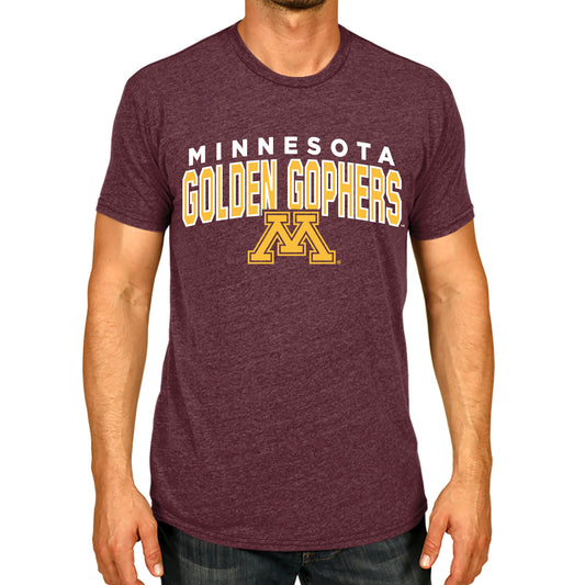 Minnesota Golden Gophers NCAA Adult Unisex Starting Fresh T-Shirt - Maroon Heather