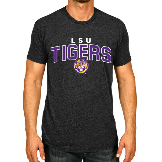 LSU Tigers NCAA Adult Unisex Starting Fresh T-Shirt - Black Heather