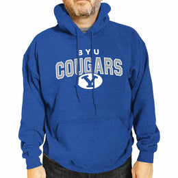 BYU Cougars NCAA Adult Unisex Starting Fresh Heathered Hooded Fleece Sweatshirt - Royal Heather
