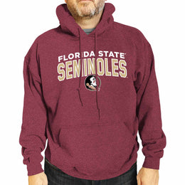 Florida State Seminoles NCAA Adult Unisex Starting Fresh Heathered Hooded Fleece Sweatshirt - Garnet Heather