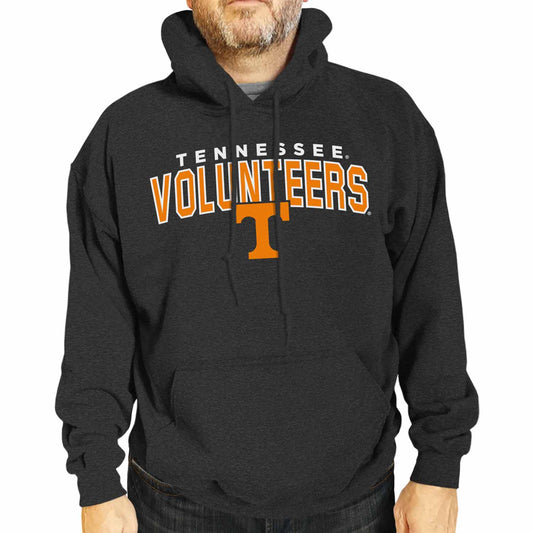 Tennessee Volunteers NCAA Adult Unisex Starting Fresh Heathered Hooded Fleece Sweatshirt - Black Heather