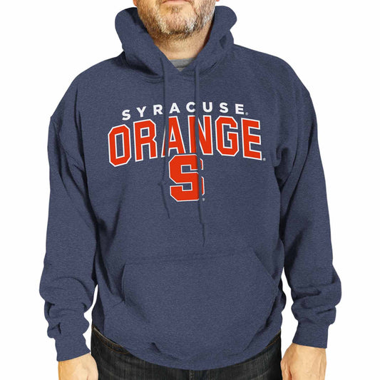 Syracuse Orange NCAA Adult Unisex Starting Fresh Heathered Hooded Fleece Sweatshirt - Navy Heather
