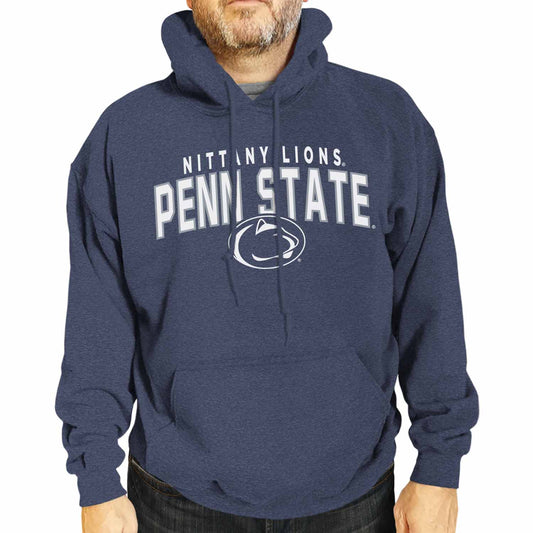 Penn State Nittany Lions NCAA Adult Unisex Starting Fresh Heathered Hooded Fleece Sweatshirt - Navy Heather