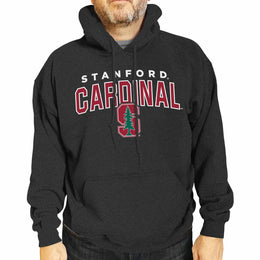 Stanford Cardinal NCAA Adult Unisex Starting Fresh Heathered Hooded Fleece Sweatshirt - Black Heather