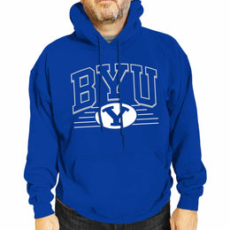 BYU Cougars NCAA Adult Unisex Overtime Classics Hooded Fleece Sweatshirt - Royal