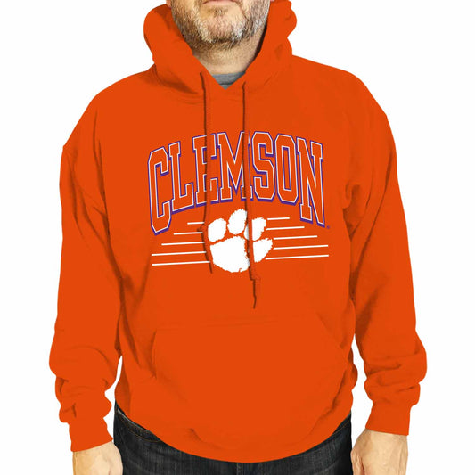 Clemson Tigers NCAA Adult Unisex Overtime Classics Hooded Fleece Sweatshirt - Orange