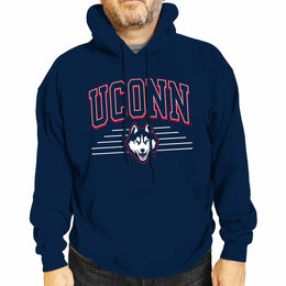 UCONN Huskies NCAA Adult Unisex Overtime Classics Hooded Fleece Sweatshirt - Navy