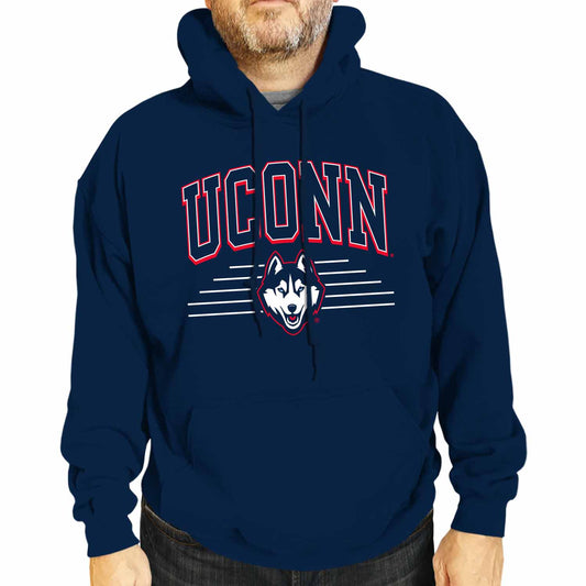 UCONN Huskies NCAA Adult Unisex Overtime Classics Hooded Fleece Sweatshirt - Navy