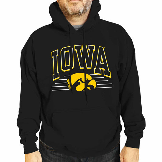 Iowa Hawkeyes NCAA Adult Unisex Overtime Classics Hooded Fleece Sweatshirt - Black