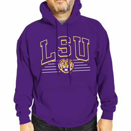 LSU Tigers NCAA Adult Unisex Overtime Classics Hooded Fleece Sweatshirt - Purple