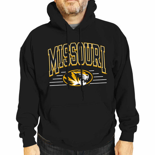 Missouri Tigers NCAA Adult Unisex Overtime Classics Hooded Fleece Sweatshirt - Black