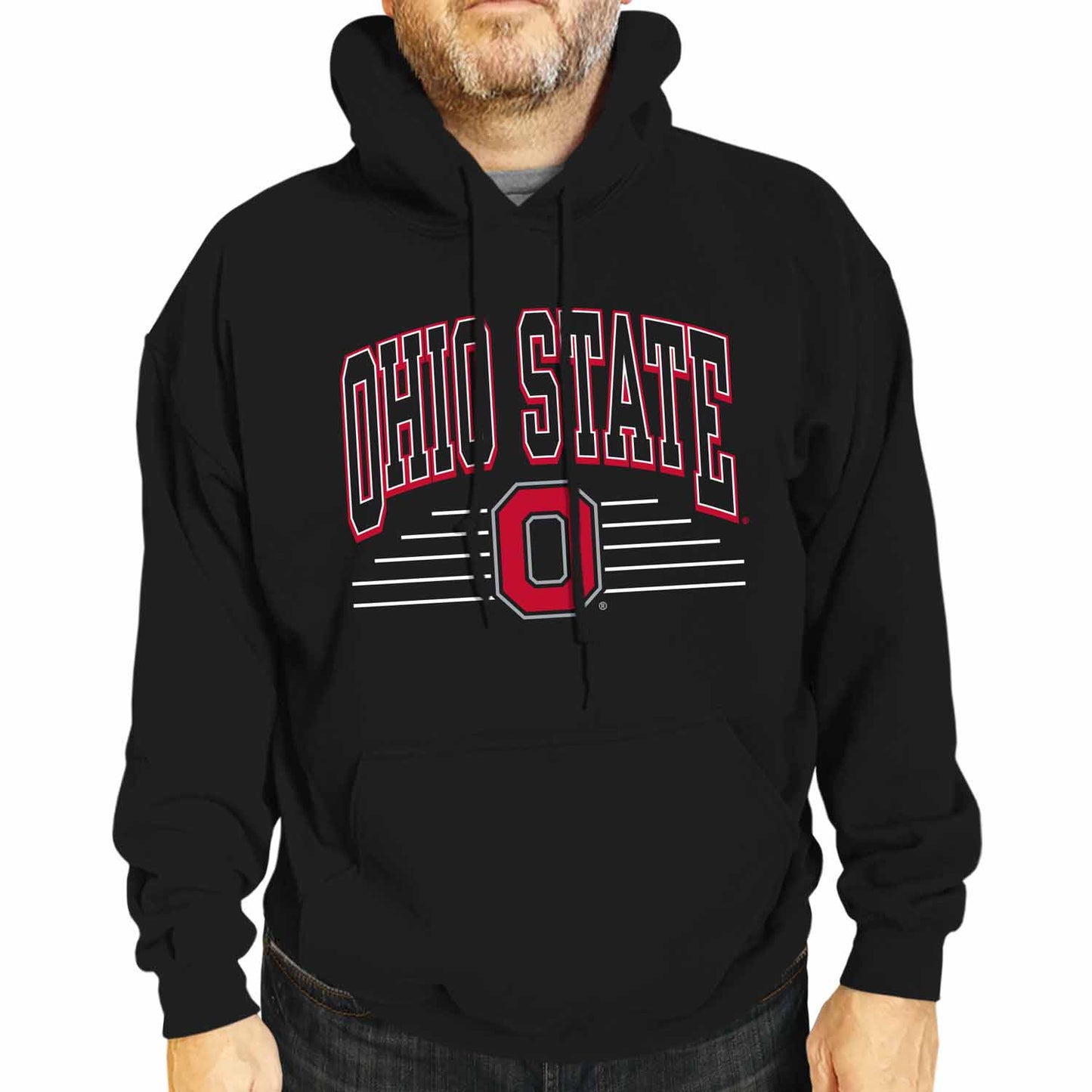 Ohio State Buckeyes NCAA Adult Unisex Overtime Classics Hooded Fleece Sweatshirt - Black