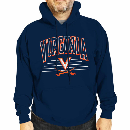 Virginia Cavaliers NCAA Adult Unisex Overtime Classics Hooded Fleece Sweatshirt - Navy