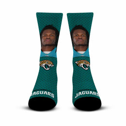 Jacksonville Jaguars NFL Youth Roster Player Crew Socks - Teal