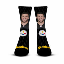Pittsburgh Steelers NFL Youth Roster Player Crew Socks - Black
