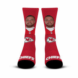 Kansas City Chiefs NFL Youth Roster Player Crew Socks - Red #15