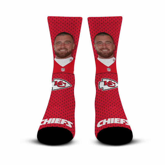 Kansas City Chiefs NFL Youth Roster Player Crew Socks - Red #15