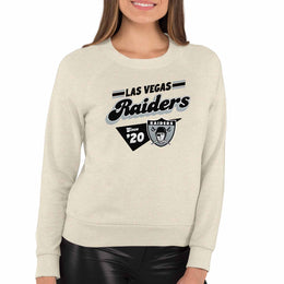 Las Vegas Raiders NFL Womens Vintage Charm Slouchy Crewneck - Birch