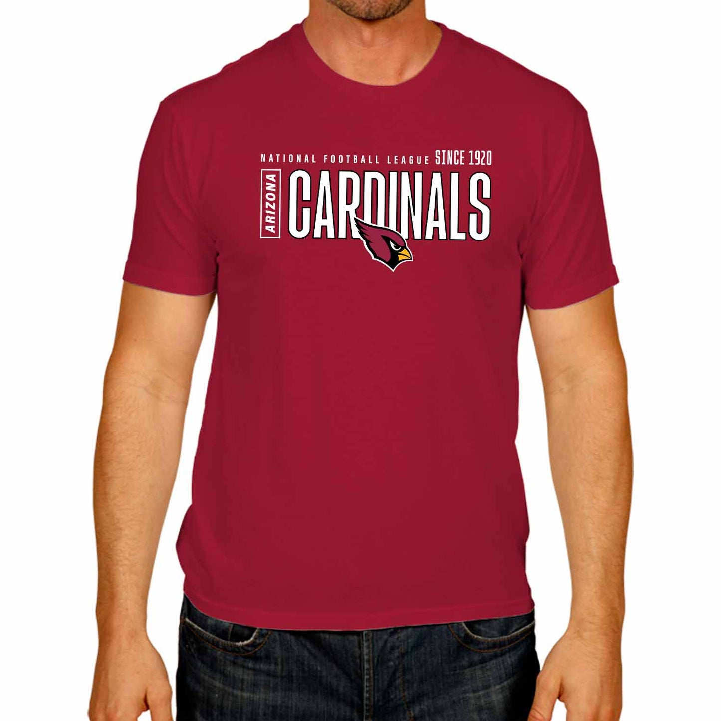 Arizona Cardinals NFL Adult Modern Endzone Tag-Less T-Shirt - Cardinal