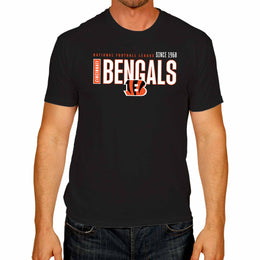 Cincinnati Bengals NFL Adult Modern Endzone Tag-Less T-Shirt - Black