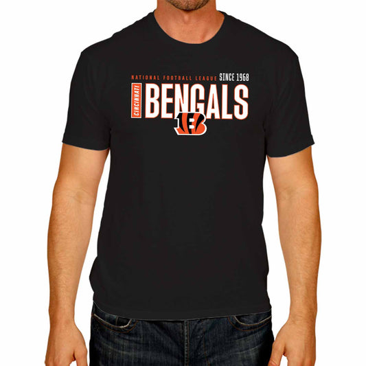 Cincinnati Bengals NFL Adult Modern Endzone Tag-Less T-Shirt - Black