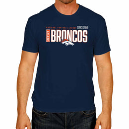 Denver Broncos NFL Adult Modern Endzone Tag-Less T-Shirt - Navy
