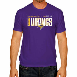 Minnesota Vikings NFL Adult Modern Endzone Tag-Less T-Shirt - Purple