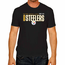 Pittsburgh Steelers NFL Adult Modern Endzone Tag-Less T-Shirt - Black
