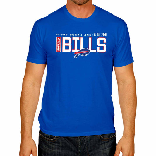 Buffalo Bills NFL Adult Modern Endzone Tag-Less T-Shirt - Royal