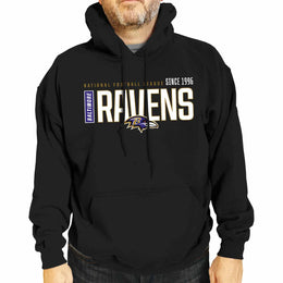 Baltimore Ravens NFL Adult Unisex Modern Endzone Soft Fleece Hooded Sweatshirt - Black