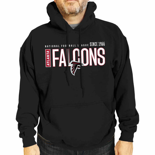 Atlanta Falcons NFL Adult Unisex Modern Endzone Soft Fleece Hooded Sweatshirt - Black