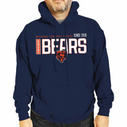 Chicago Bears NFL Adult Unisex Modern Endzone Soft Fleece Hooded Sweatshirt - Navy