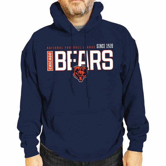 Chicago Bears NFL Adult Unisex Modern Endzone Soft Fleece Hooded Sweatshirt - Navy