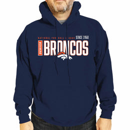 Denver Broncos NFL Adult Unisex Modern Endzone Soft Fleece Hooded Sweatshirt - Navy
