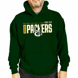 Green Bay Packers NFL Adult Unisex Modern Endzone Soft Fleece Hooded Sweatshirt - Forest Green