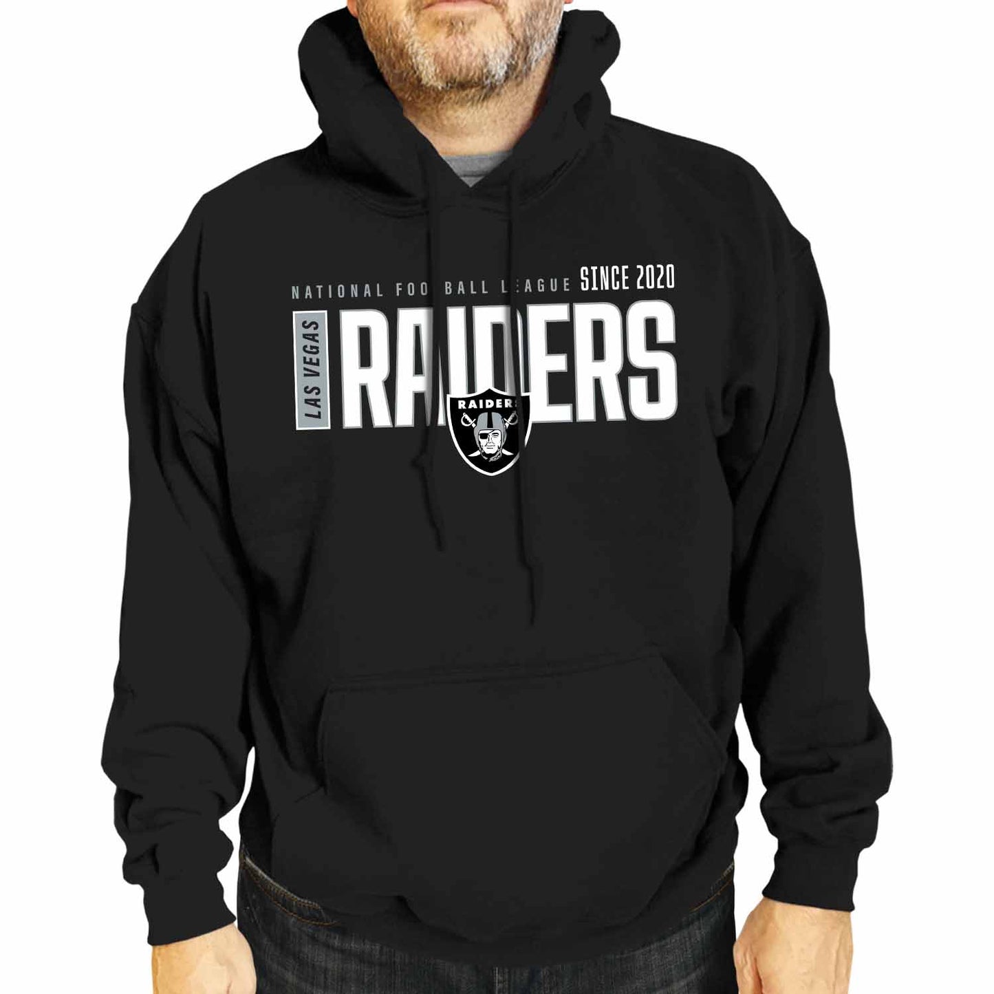 Las Vegas Raiders NFL Adult Unisex Modern Endzone Soft Fleece Hooded Sweatshirt - Black