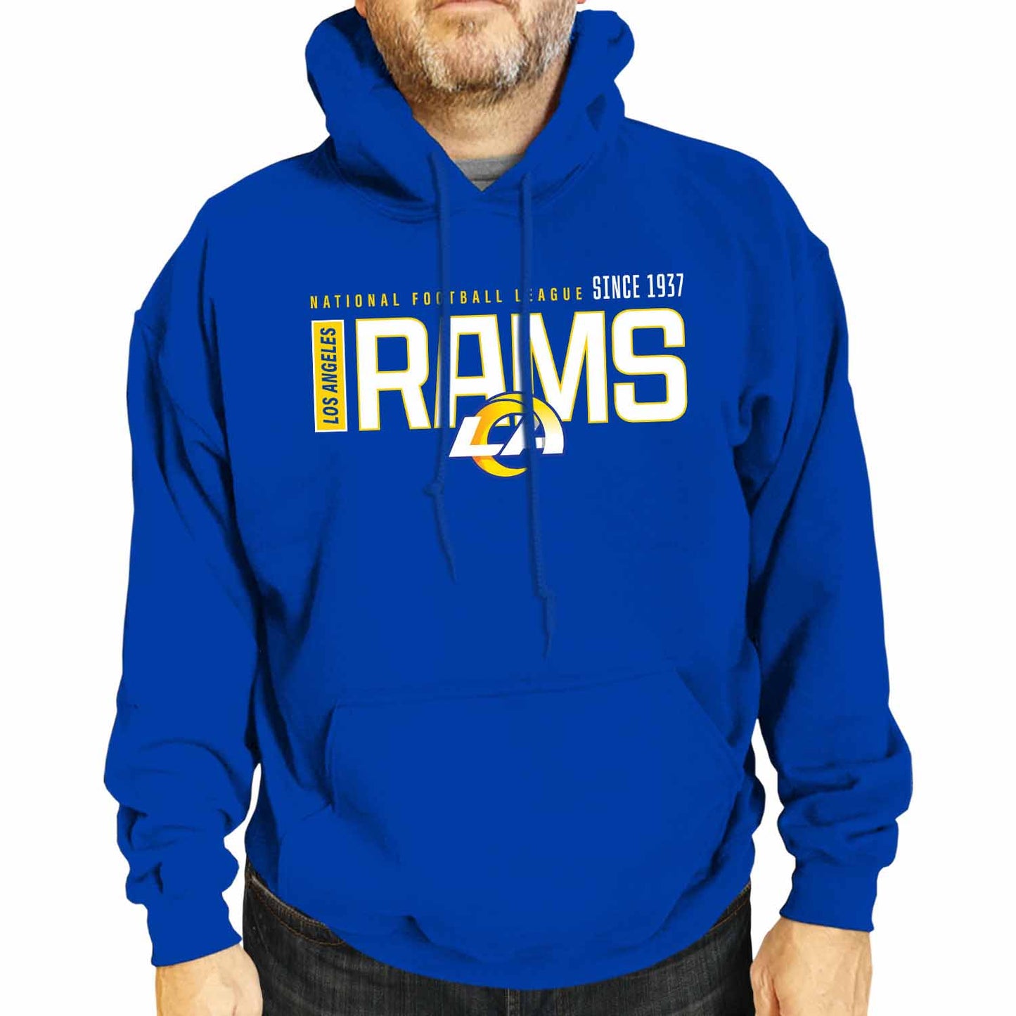 Los Angeles Rams NFL Adult Unisex Modern Endzone Soft Fleece Hooded Sweatshirt - Royal