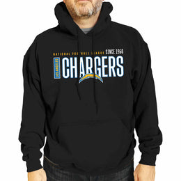 Los Angeles Chargers NFL Adult Unisex Modern Endzone Soft Fleece Hooded Sweatshirt - Black