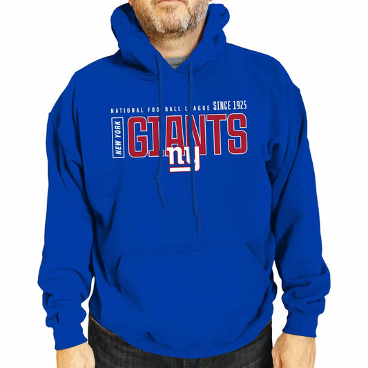 New York Giants NFL Adult Unisex Modern Endzone Soft Fleece Hooded Sweatshirt - Royal