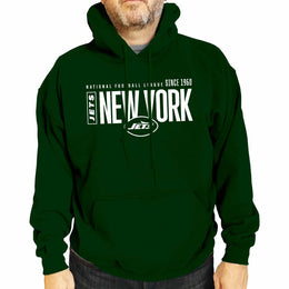 New York Jets NFL Adult Unisex Modern Endzone Soft Fleece Hooded Sweatshirt - Forest Green