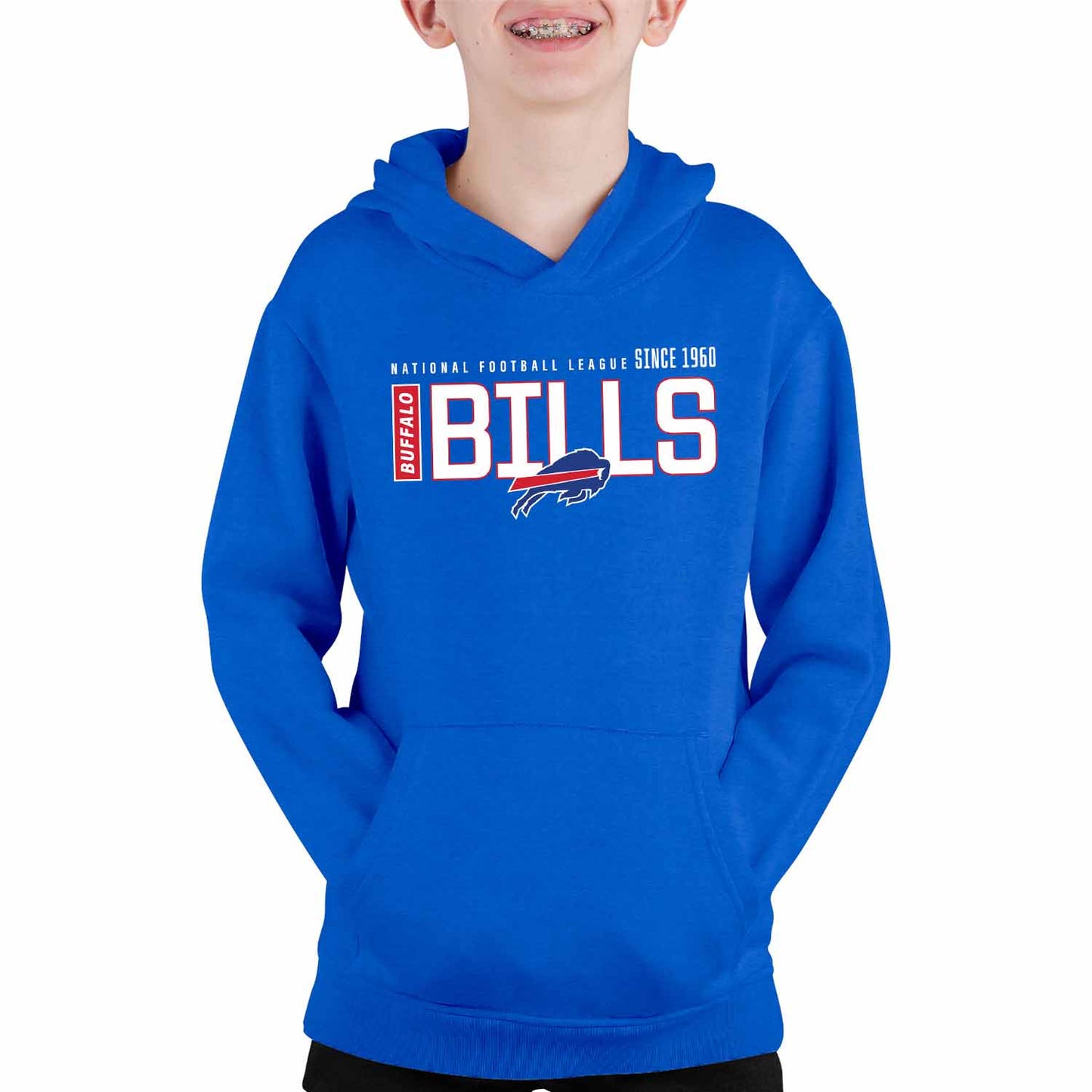 Buffalo Bills NFL Youth Modern Endzone Football Fleece Hooded Sweatshirt - Royal